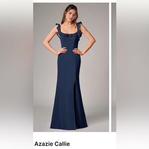 Azazie Callie Navy Maxi Dress